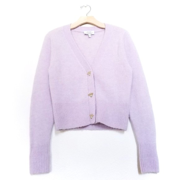 & Other Stories Sweaters - NEW & Other Stories Bee Button Alpaca Blend Cardigan in Lilac Purple XS